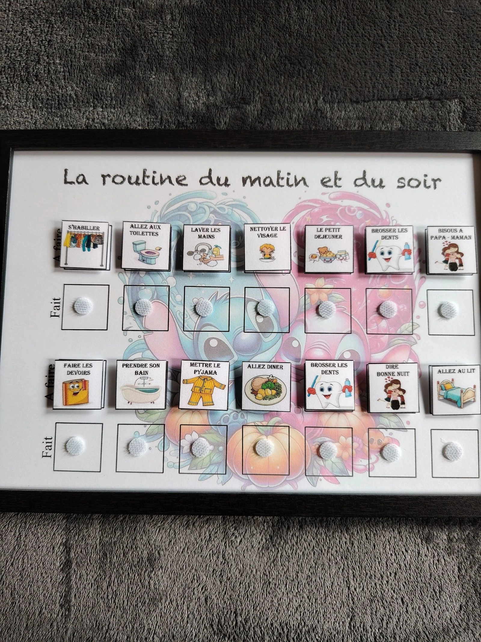 Cadre stitch ma routine du matin et du soir – photo 4